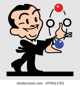 design character circus cartoon vector