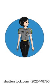 Design character police illustration hand drawing 