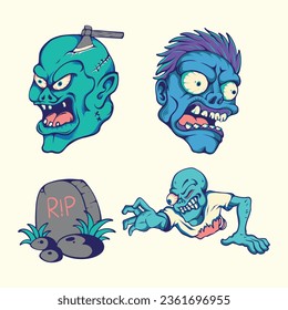 design character zombies vector art