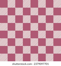 Design checker tartan pattern pink on white background for wallpaper, fabric, clothing,backdrop,texture, wrapping paper, notebook cover ,curtain,pillow case.