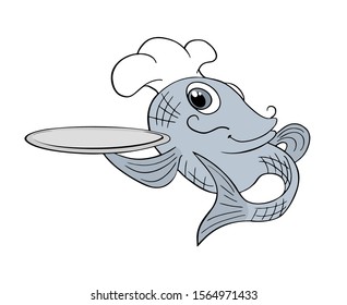 design of chef fish illustration