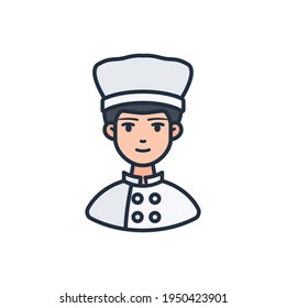 The design of the chef people filled icon pack vector illustration, this vector is suitable for icons, logos, illustrations, stickers, books, covers, etc.