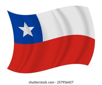 design Chile flag waving vector