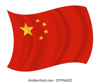 design China flag waving vector