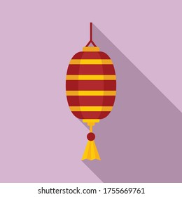 Diseñar un icono de linterna china. Ilustración plana del diseño del icono vectores de linternas chinas para el diseño web