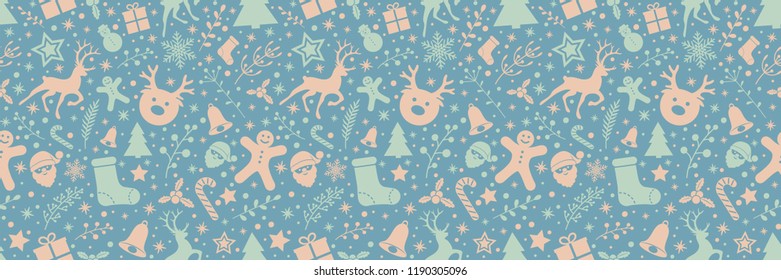 Design of Christmas background with ornaments. Vector.