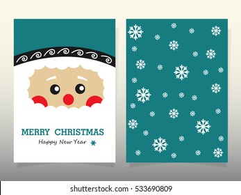 Design Christmas Cards 2017 Santa. Symbols of the new year.