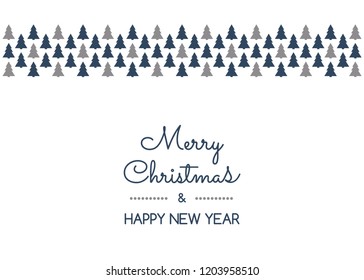 Design of Christmas greeting card with vinatge ornaments. Vector.