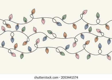 Design of Christmas lights. Vector