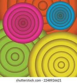 Fondo abstracto del círculo de diseño creativo. Ilustración de vectores 3D.