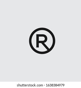 Design of circle alphabet letter R for company logo icon
