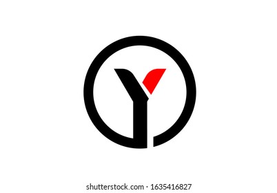 Design of circle alphabet letter Y for company logo icon. For a corporate logotype or business