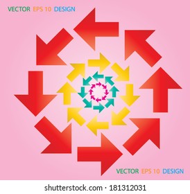 Design of circle arrows dimension