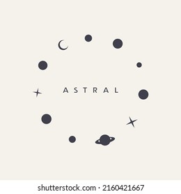 Design of circle astral symbol