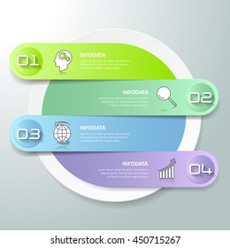 Design circle infographic 4 options,  Business concept infographic can be used for workflow layout, diagram, number options, milestones project.