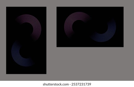 Design circular abstract like the number eight backgrounds featuring gradients color in vector illustrator for wallpaper, background, banner, flyer, social media story, and page layout design.