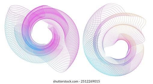 Design Circular Dots, Lines, and Spirals Wave lines for Spa, Yoga, Relaxation, Wellness, Organic for Web-design, Banner, Brochure, package. For Banner, Web-design, Brochure, Presentation, Background