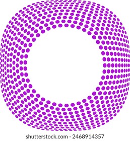 The design - Circular Dotted Pattern Border Frame-  features concentric circles made up of varying sizes of dots, forming a visually captivating and dynamic effect.