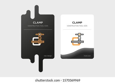 Design clamp icons on light and dark backgrounds. made for civil engineer 