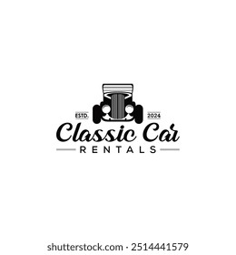 Design a classic, sleek logo for the attraction for renting classic cars