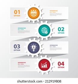 Design clean flat long icon banners template.Vector/EPS10