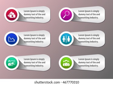 Design clean icon banners template and vector graphic for website layout