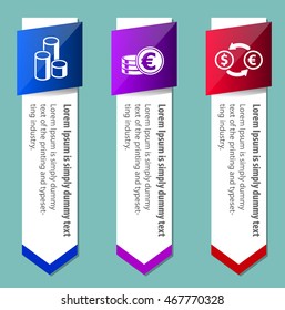 Design clean icon banners template and vector graphic for website layout
