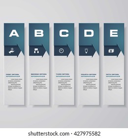 Design clean number arrow banners template/graphic or website layout. Vector.