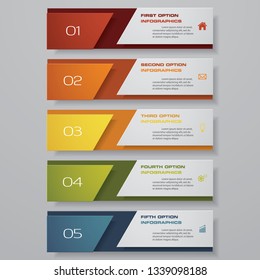 Design clean number banners template. Vector. EPS 10.