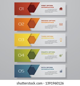 Design clean number banners template. Vector. EPS 10.