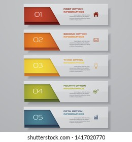 Design clean number banners template. Vector. EPS 10.	