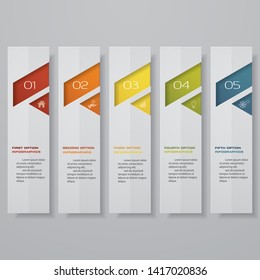 Design clean number banners template. Vector. EPS 10.	