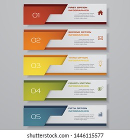 Design clean number banners template. Vector. EPS 10.