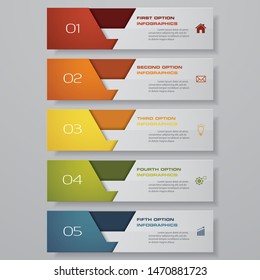 Design clean number banners template. Vector. EPS 10.	