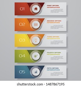 Design clean number banners template. Vector. EPS 10.