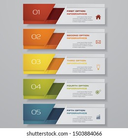 Design clean number banners template. Vector. EPS 10.