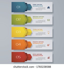 Design clean number banners template. Vector. EPS 10.	