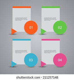 Design clean number banners template