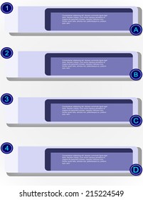 Design clean number banners template graphic or web site layout. Vector.