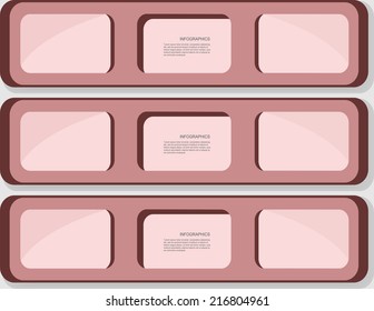 Design clean number banners template graphic or web site layout. Vector