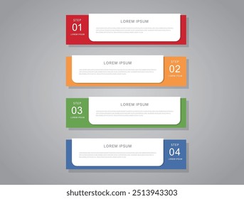 Design clean number banners template graphic or website layout. Tag Vector.