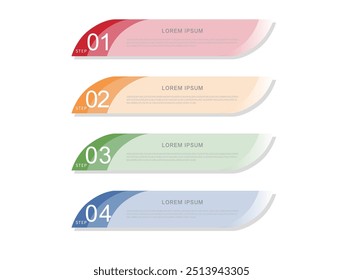 Design clean number banners template graphic or website layout. Tag Vector.