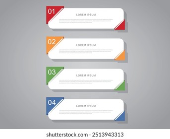 Design clean number banners template graphic or website layout. Tag Vector.