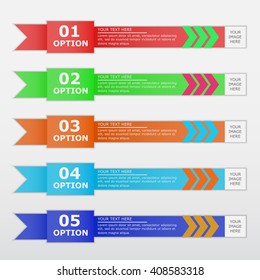 Design clean number banners template graphic or website layout. Vector illustration