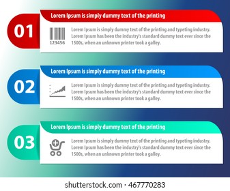 Design clean number banners template and vector graphic for website layout