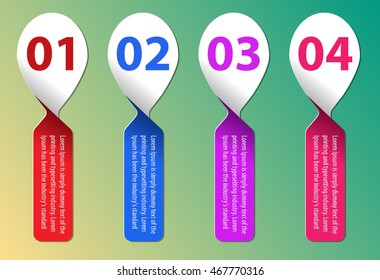 Design clean number banners template and vector graphic for website layout
