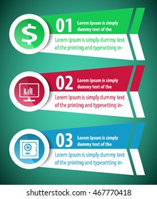 Design clean number banners template and vector graphic for website layout