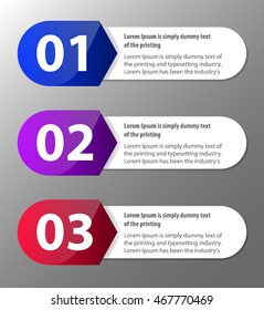 Design clean number banners template and vector graphic for website layout