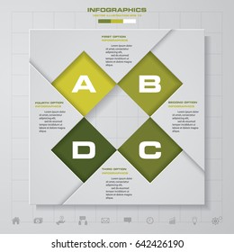 Design clean number banners template/ 4 steps presentation layout. Vector.