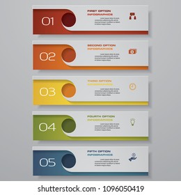 Design clean number banners template/graphic or website layout. Vector.